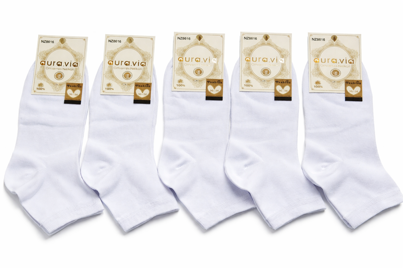 Aura.via - moteriškos medvilninės kojinės