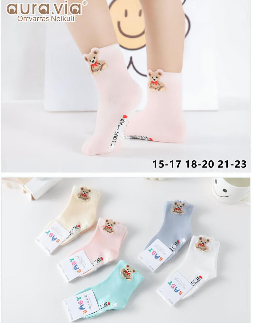 Aura.via - vaikiškos kojinės su stabdžiais