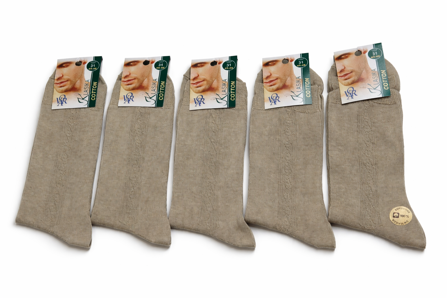 Klasika - vyriškos medvilninės klasikinės kojinės