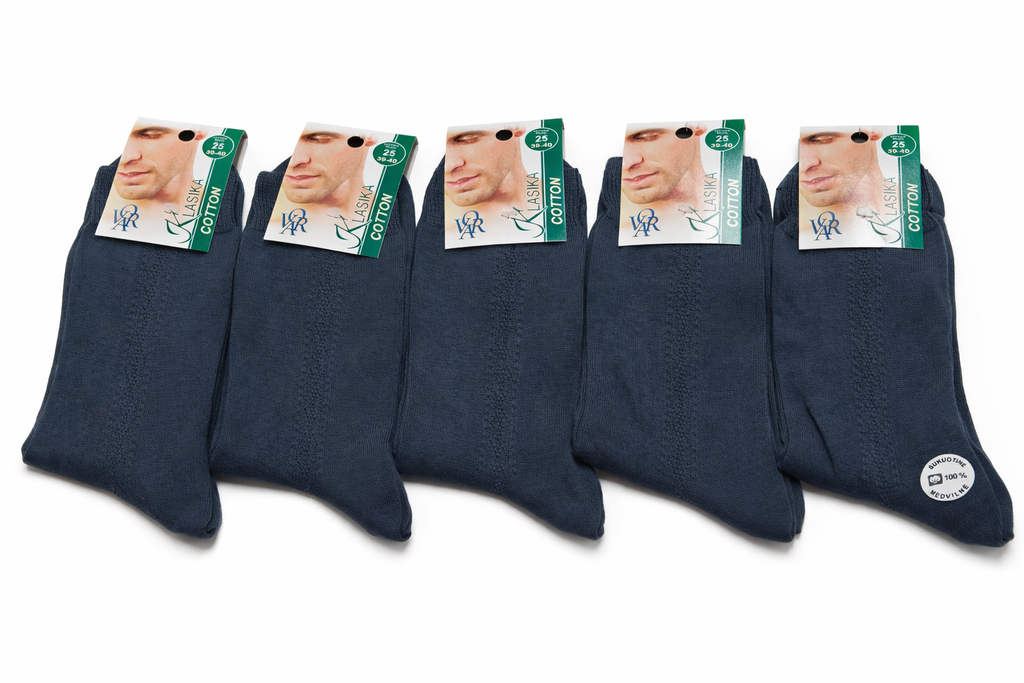 Klasika - vyriškos medvilninės klasikinės kojinės