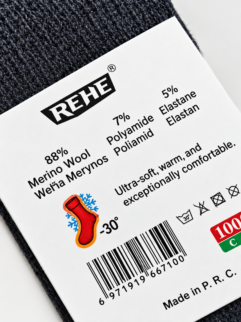 REHE - moteriškos kojinės iš merino vilnos