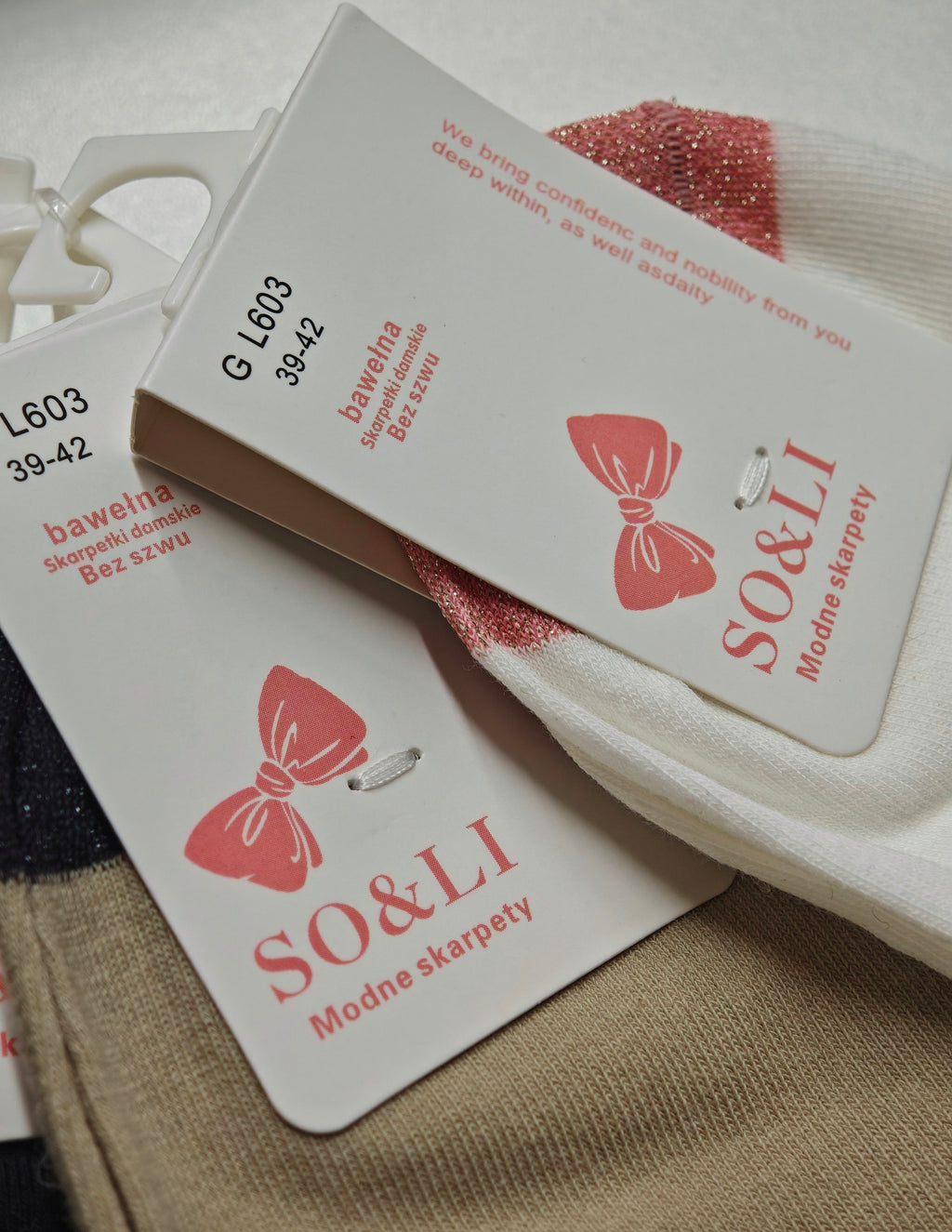 SO&LI - kojinės su tinkleliu