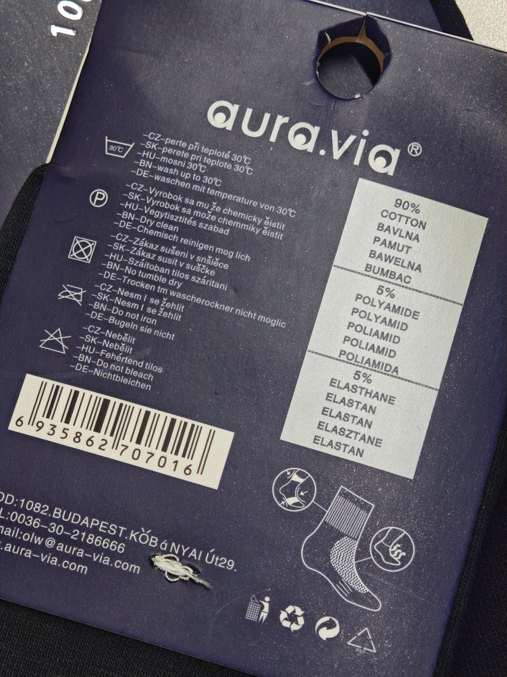 Aura.via - vyriškos medvilninės kojinės