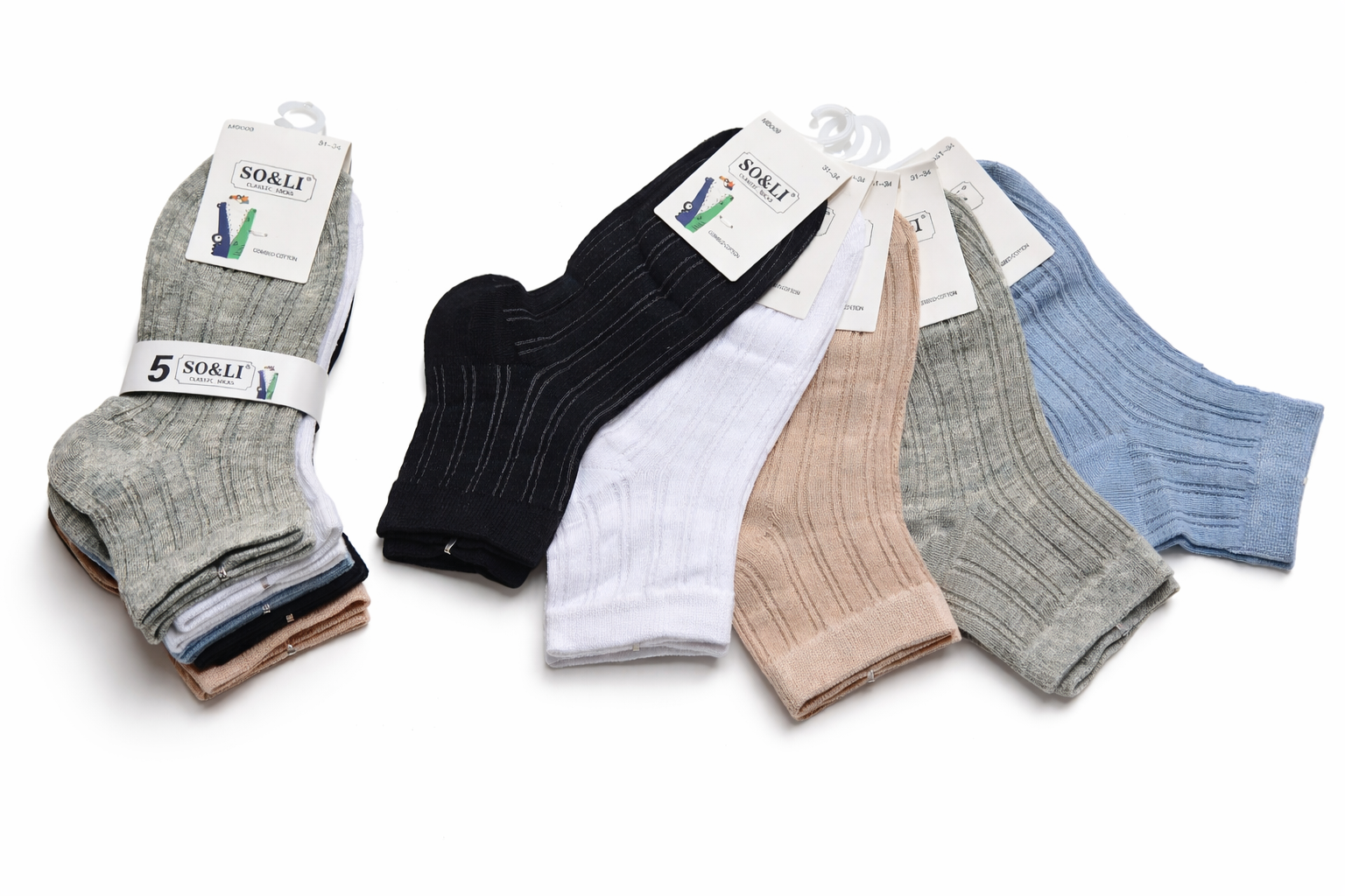 SO&LI - vaikiškos kojinės su tinkleliu