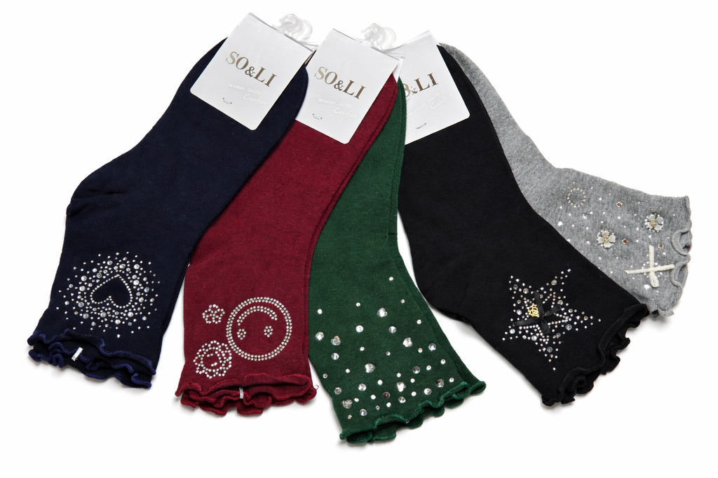 SO&LI - kojinės su dekoru