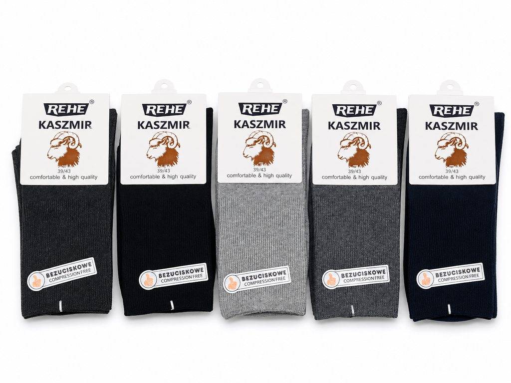 REHE - vyriškos kašmyrinės kojinės be gumytės