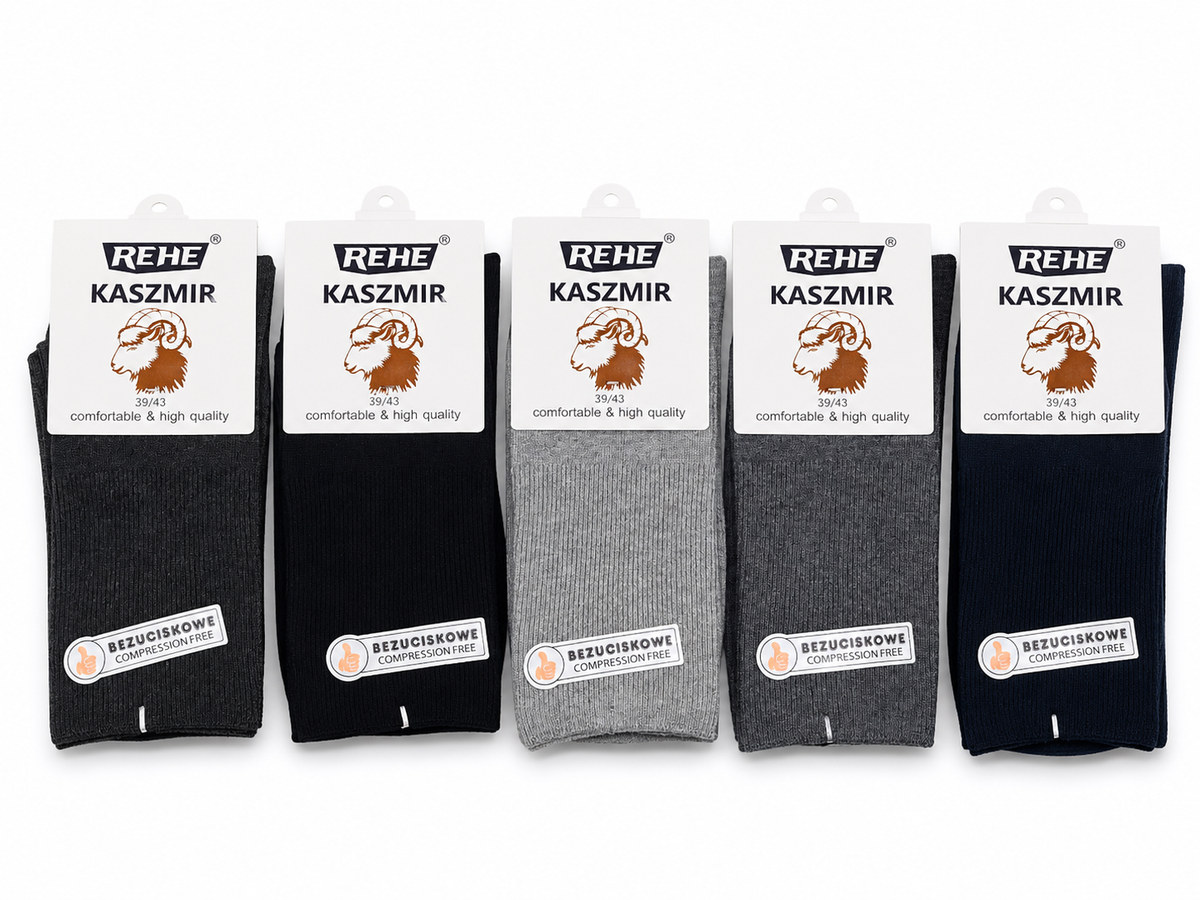 REHE - vyriškos kašmyrinės kojinės be gumytės
