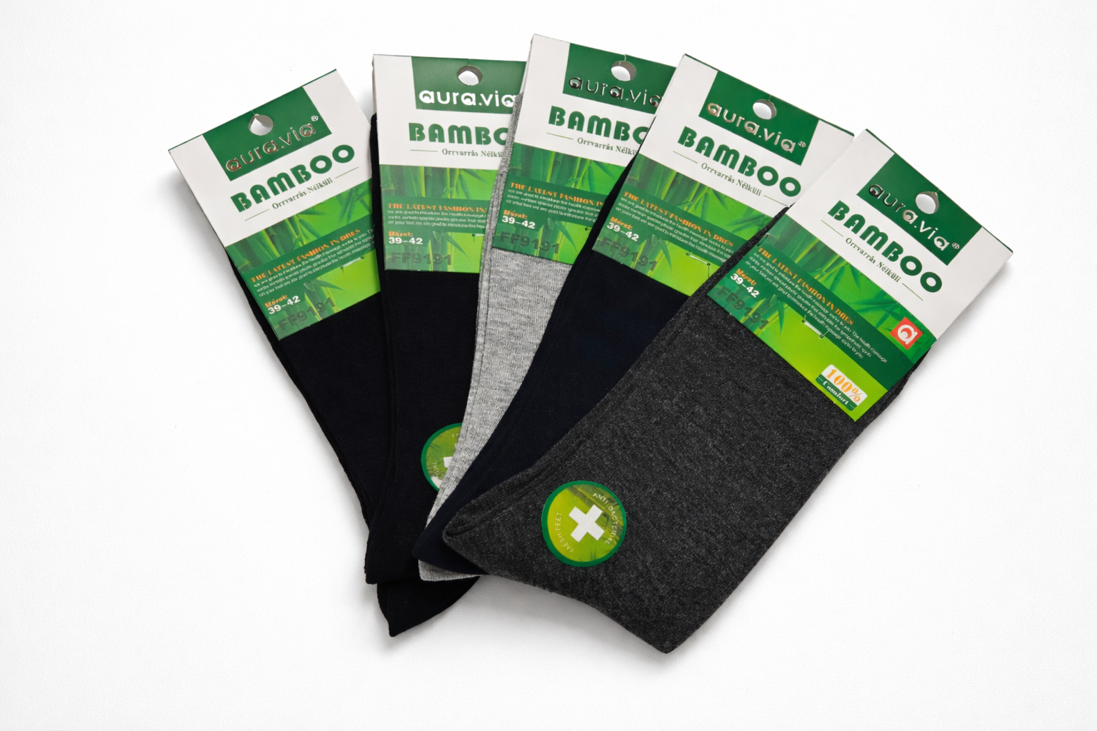Aura.via - vyriškos bambukinės kojinės